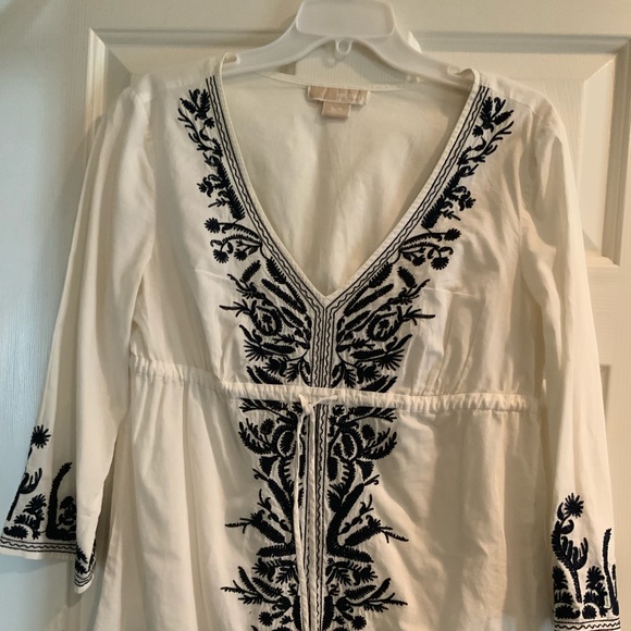 Michael Kors Tops - Michael Kors Embroidered Tunic Top Size L